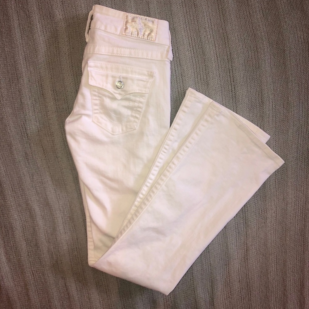 True Religion White Jeans size 27